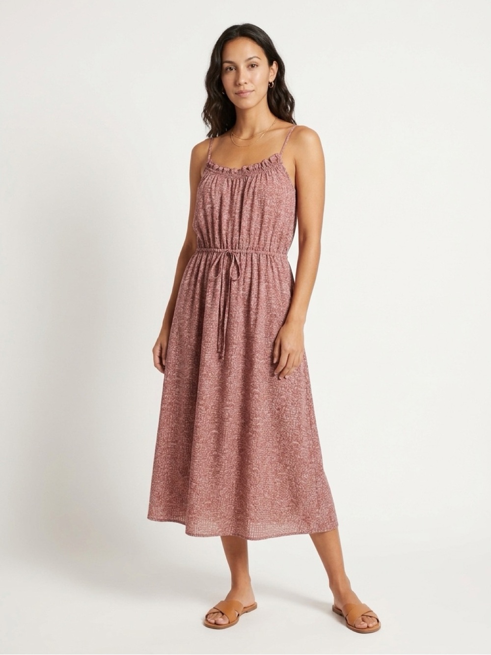 Universal Thread Spaghetti-Strap Midi Dress in Mauve